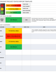 free free project report templates  smartsheet daily operations report template word