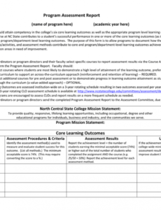 free program assessment report template business assessment report template doc