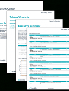 printable oracle audit results  sc report template  tenable® security monthly report template