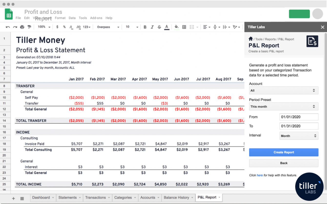 Printable Profit And Loss Report Template For Google Sheets Profit Loss 20732 Hot Sex Picture