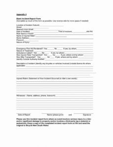 editable exposure incident report form osha elegant post incident dental incident report form template word