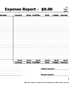 editable standard expense report template gas expense report template word