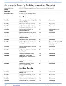 free commercial building inspection checklist quicker  easier building inspection report template doc