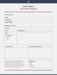 free how to write an effective incident report  templates workplace accident report form template pdf