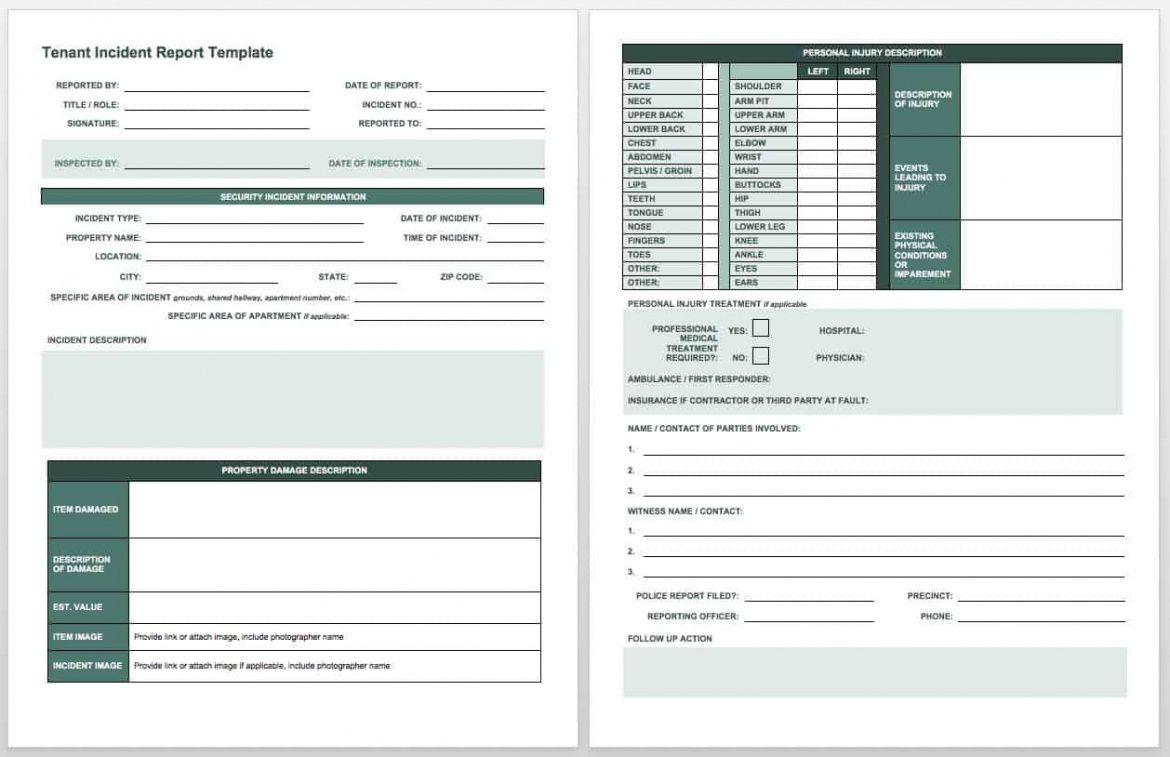 free incident report templates &amp; forms  smartsheet police incident report form template example