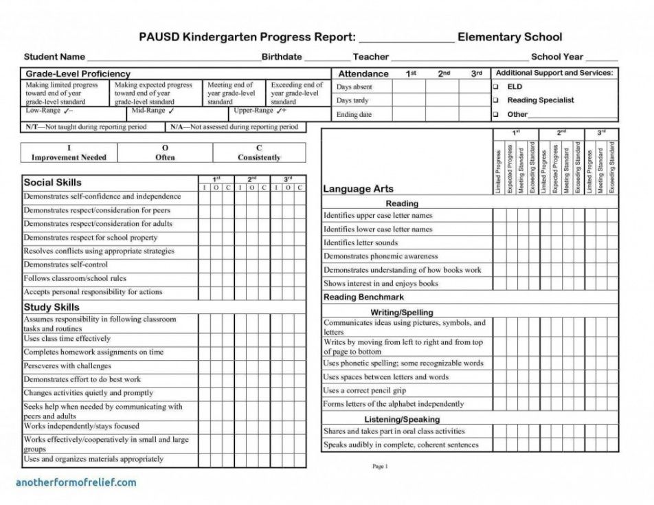 high school report card template ~ addictionary 1st grade report card template sample