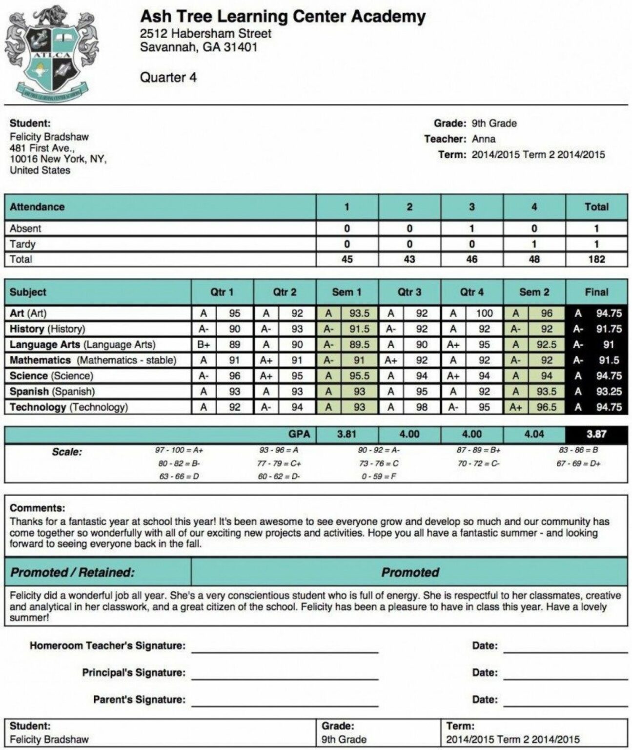 homeschool-middle-school-report-card-template