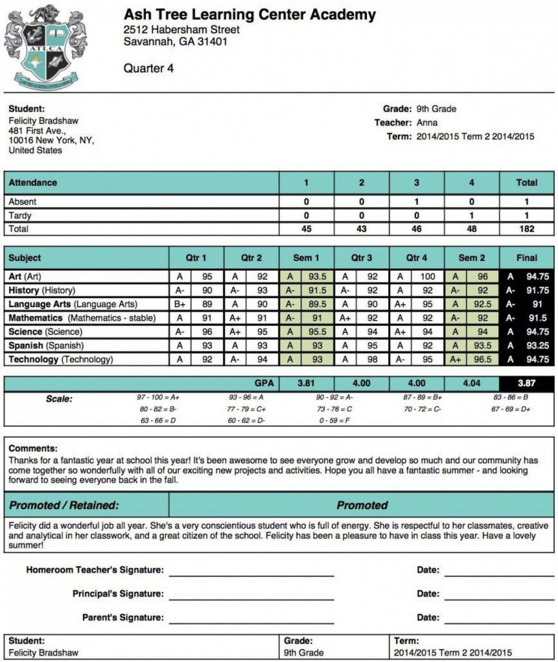 printable report card template excel ~ addictionary summer school report card template sample