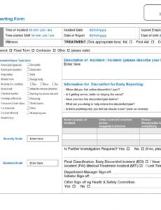 sample 60 incident report template employee police generic dental incident report form template sample