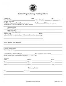 sample free 14 damage report forms in ms word  pdf  excel property damage report form template example