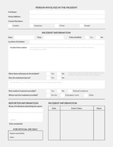 sample how to write an effective incident report  templates care home incident report template sample
