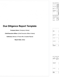 sample how to write an effective m&amp;a due diligence report sample financial due diligence report template example