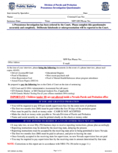 sample psi report template  fill online printable fillable presentence investigation report form template sample