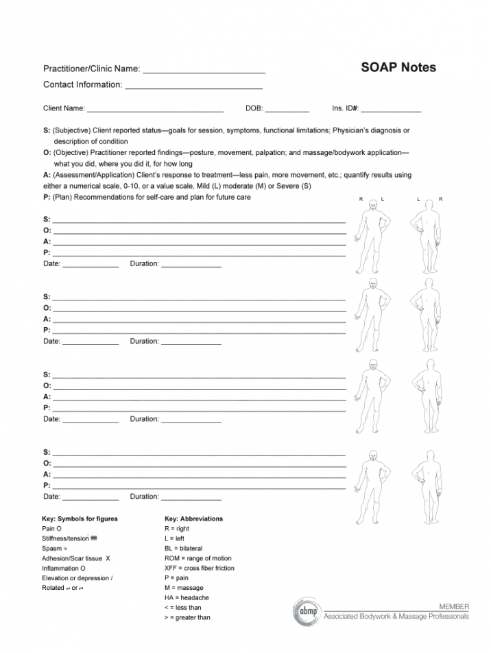 sample soap note generator  fill online printable fillable massage therapy progress report template excel