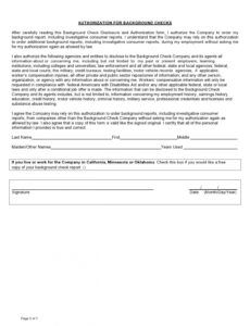 47 free background check authorization forms  templatelab background check report template pdf