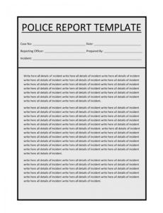 editable 20 police report template &amp;amp; examples fake  real police after action report template example