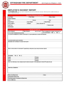 ems incident reports form  fill online printable fillable ems incident report template example