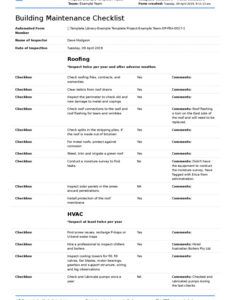 free building maintenance checklist better than pdf excel building maintenance report template excel