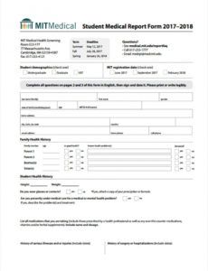 free free 7 medical report forms in pdf  ms word medical history report template example