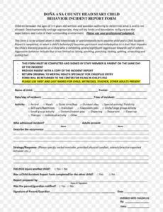 printable document incident report template child patient png behavior incident report template pdf