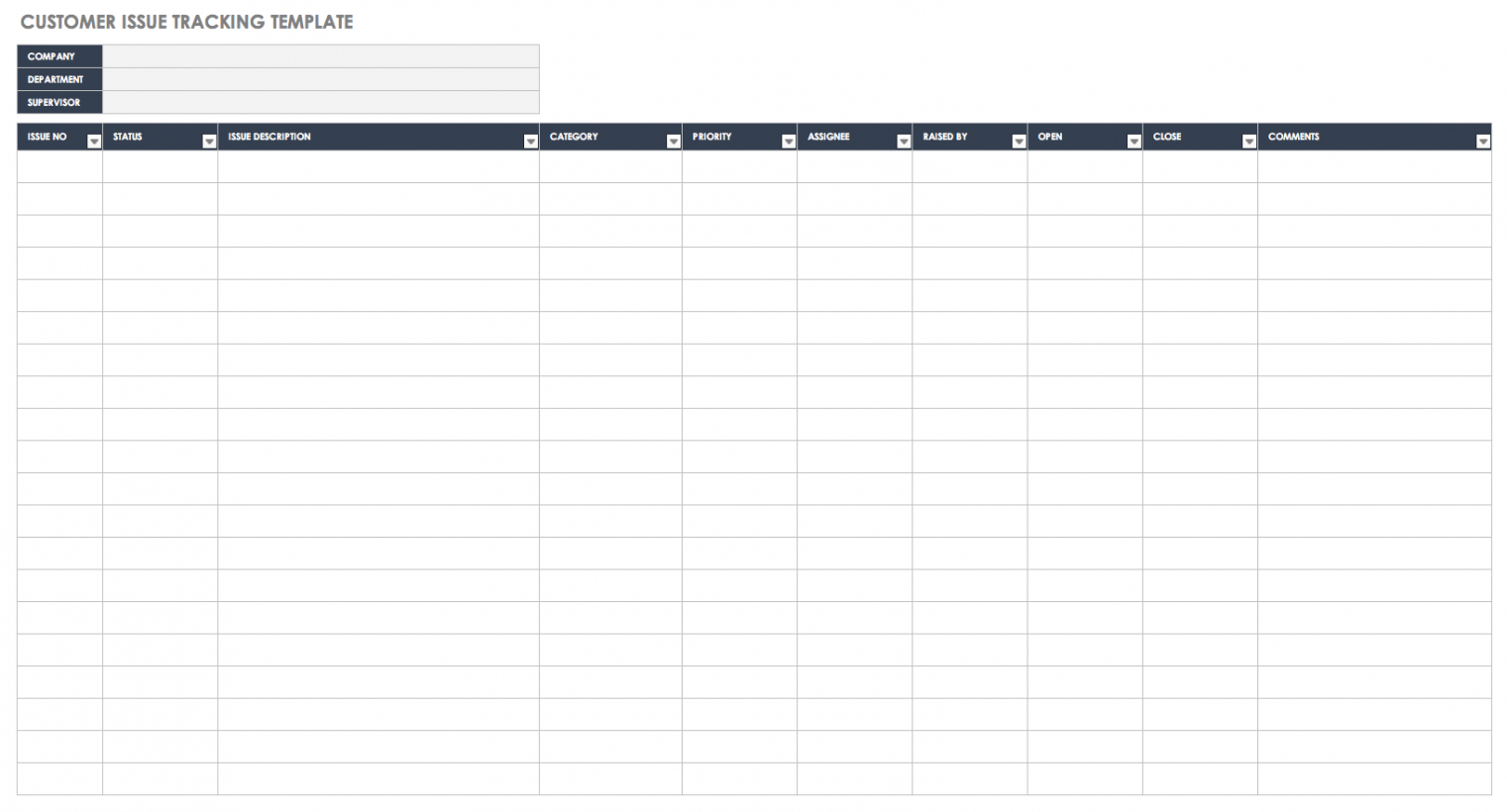 printable free issue tracking templates  smartsheet system issue report template pdf