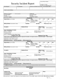 printable security guard report form  fill out and sign printable pdf template   signnow security officer incident report template
