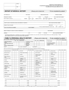 printable template history report template social history report medical history report template example