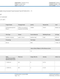 printable x ray weld inpsection template  use and customise for free welding inspection report template excel