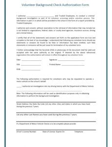 sample 47 free background check authorization forms  templatelab background check report template excel