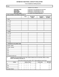 sample functional capacity evaluation  fill out and sign printable pdf template   signnow functional capacity evaluation report template excel