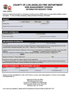 sample incident and ems report request  fire department ems incident report template word
