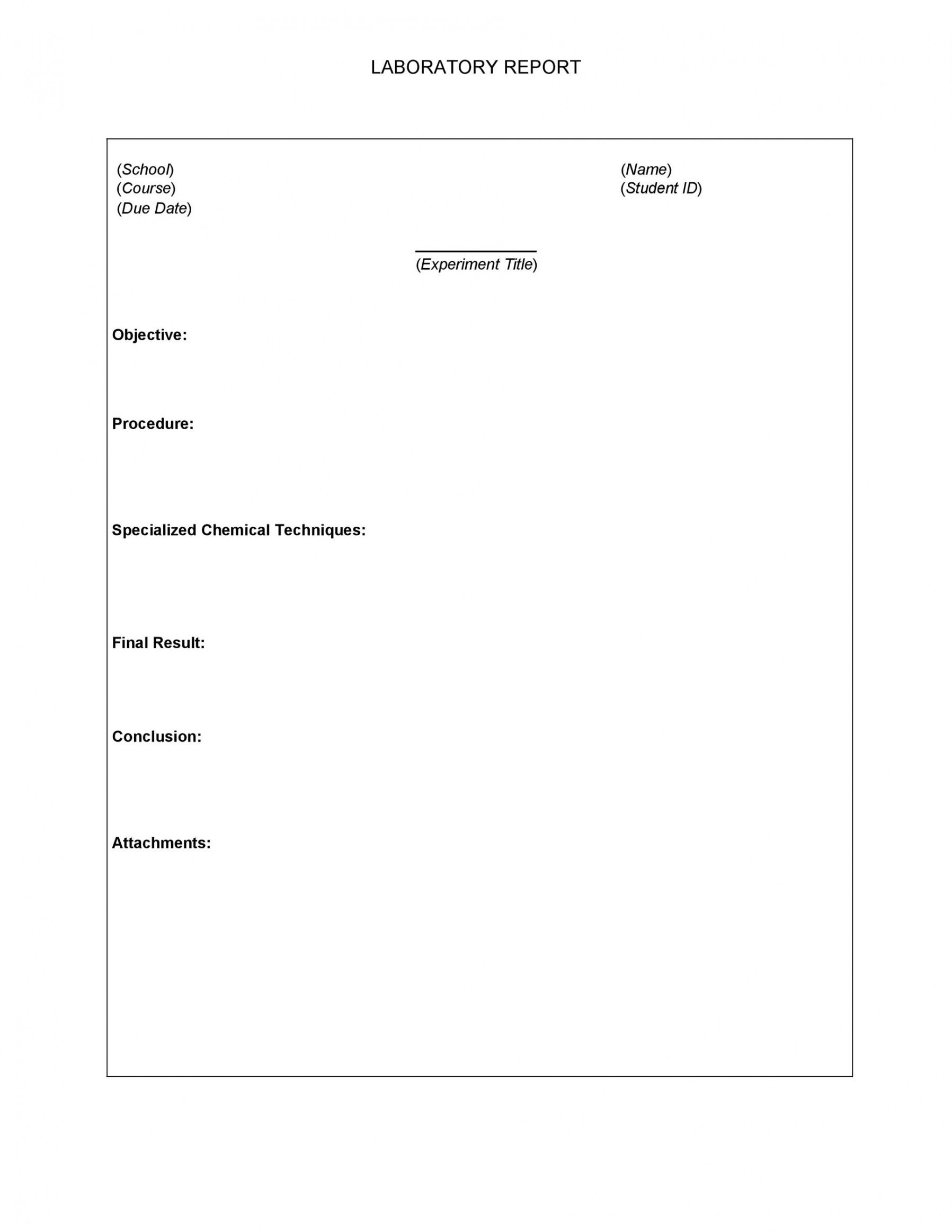 40 lab report templates &amp; format examples  templatelab science fair report template example