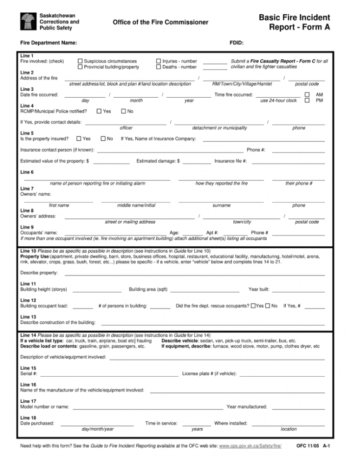 editable fire incident report  fill out and sign printable pdf template  signnow fire investigation report template doc