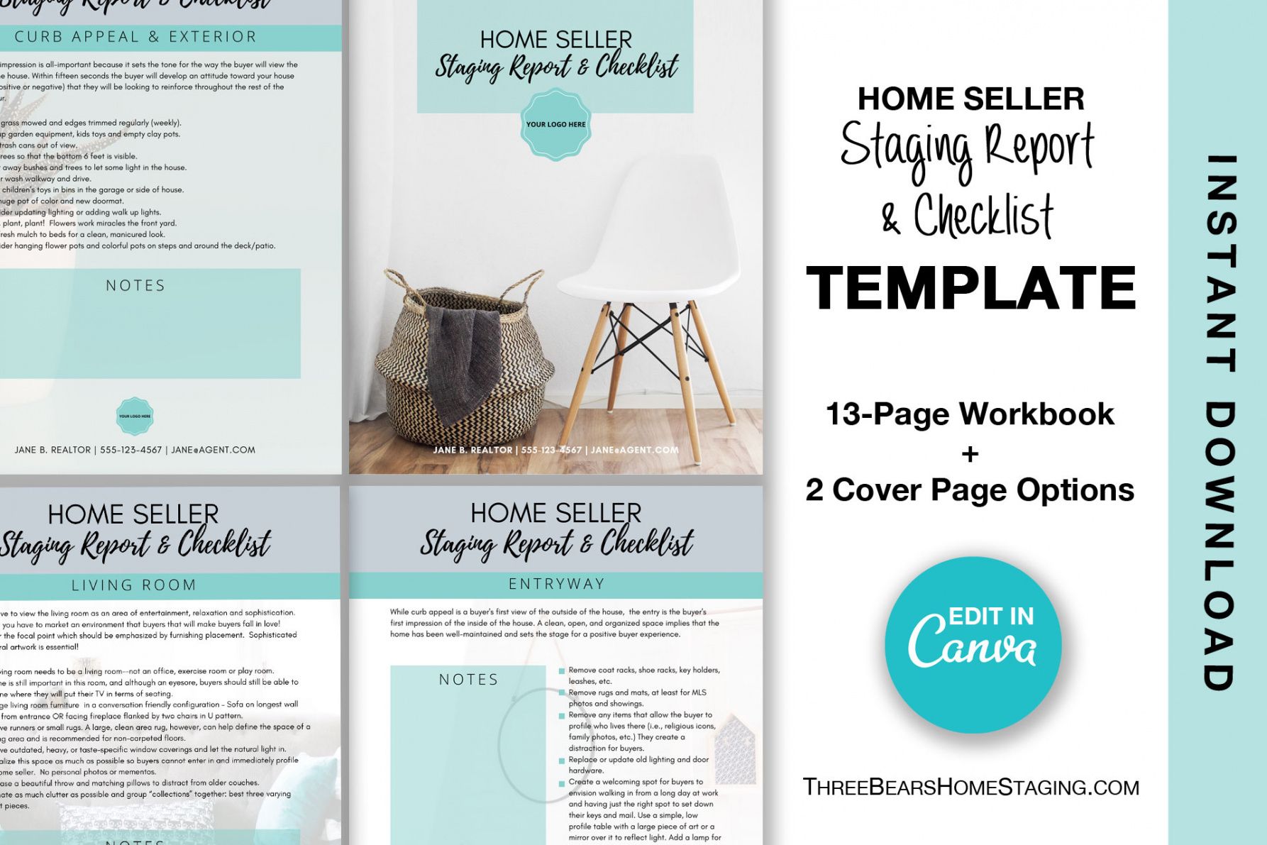 editable home staging report and checklist  workbook template home staging report template pdf