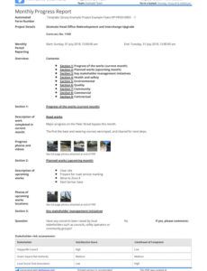 editable monthly construction progress report template use this monthly construction progress report template word