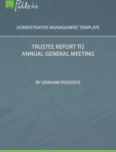 editable template  trustee report to annual general meeting trustees annual report template doc