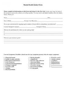 free 9 mental health providers intake forms in pdf  ms word mental health release of information form template word
