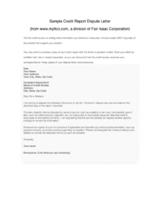 free credit dispute letter template pdf  fill online printable dispute credit report template pdf