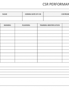 free csr performance review form corporate social responsibility report template doc