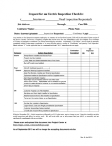 free electrical inspection checklist  fill out and sign printable pdf template   signnow electrical inspection report template excel
