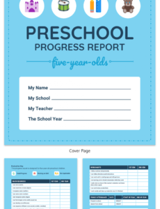 free prek progress report preschool progress report template word