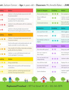 free preschool progress report preschool progress report template word