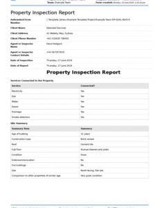 free property inspection report template free and customisable construction inspection report template doc