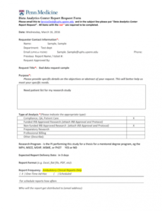 free report request form data report request form template excel