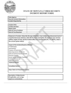 printable cyber security incident report  fill online printable cyber security incident report template
