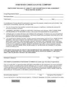 printable free general liability release of claims form lovely waiver general liability release of claims template