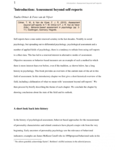 printable pdf assessment beyond selfreports psychological assessment report template example