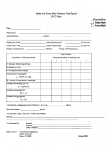 printable pressure test report format pdf  fill online printable engineering test report template word