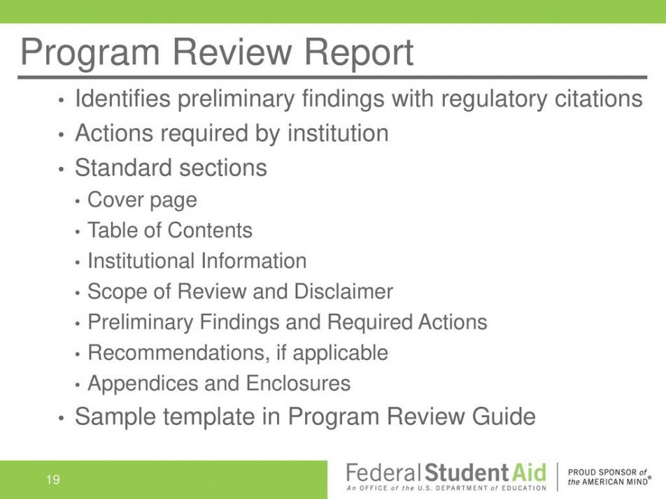 program review essentials and the top 10 compliance findings program review report template example