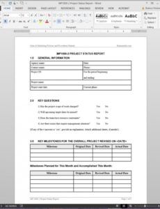 project status report template  mp10002 program status report template example